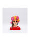 Decorative Figure Bust Woman Sunglasses Multicolored Flowers Polyresin Multicolored 17x10x21cm