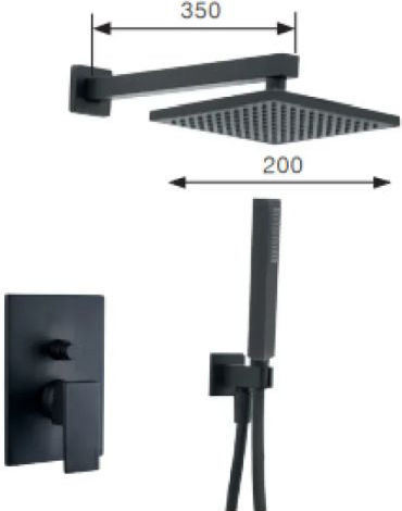 Viospiral Komplettes Set Für Eingebaute Wasserhähne Modea Pietra 00-06710/b Schwarze