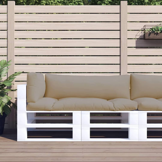 vidaxl Pallet Cushions 3 Pieces Taupe Fabric