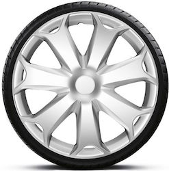 4racing Τάσι Αυτοκινήτου Mega 1τμχ 14" Ασημί 140144s