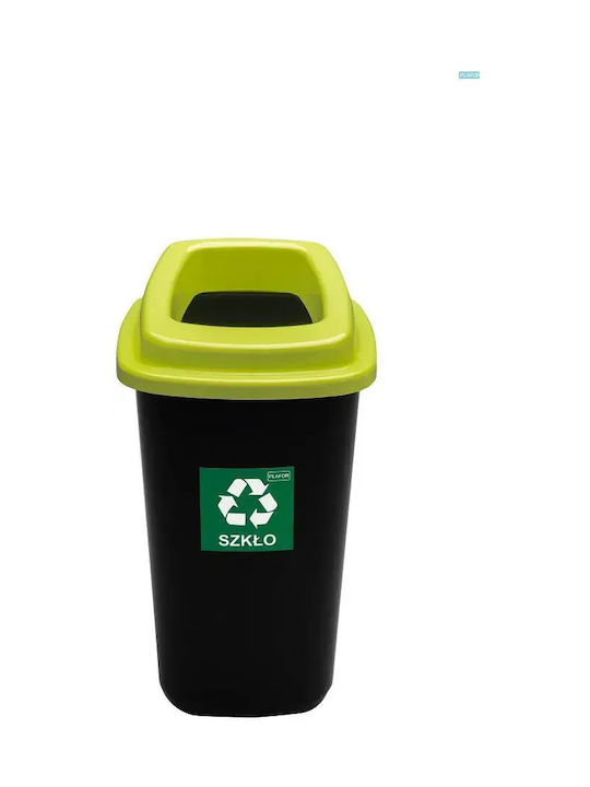 Plafor Coș de Reciclare Plastic Negru 28lt 1buc