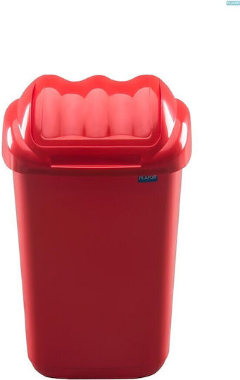 Plafor Coș De Gunoi Din Plastic Roșu 30lt