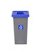 Plafor Waste Bin Recycling Plastic Gray 53lt 1pcs
