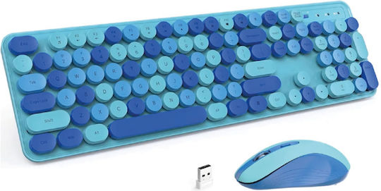 CK280+892 Kabellos Tastatur & Maus Set Englisch US Blau