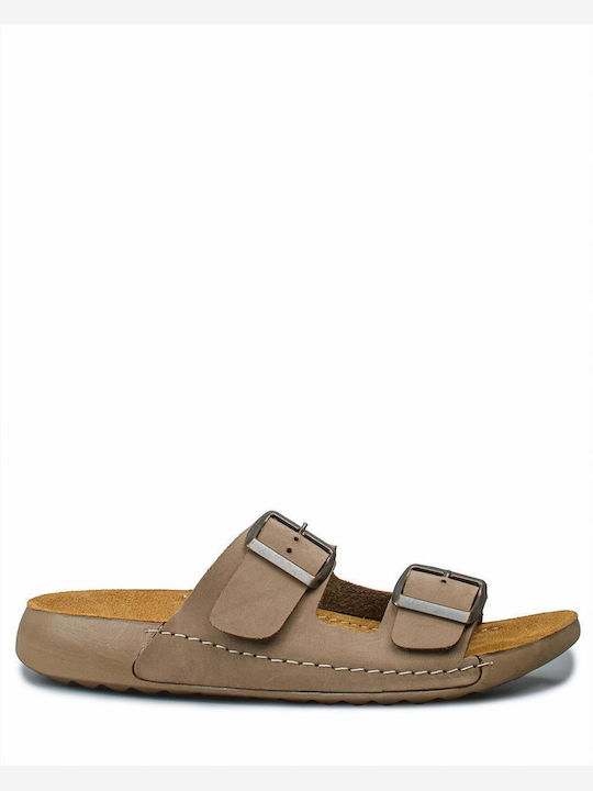Safe Step Flache Sandalen für Damen in Braun Farbe