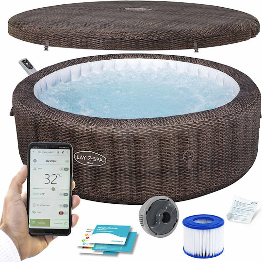 Bestway Piscină Rotundă Gonflabilă Maro