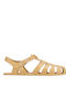 Women's Flat Sandals in Green Color