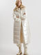 Women's Long Lifestyle Jacket Waterproof and Windproof for Spring or Autumn Beige