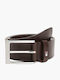 Layton Men's Belt Leather Knitted Brown