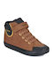 J Gisli Kinder Sneakers Hoch Anatomisch mit Klettverschluss Braun