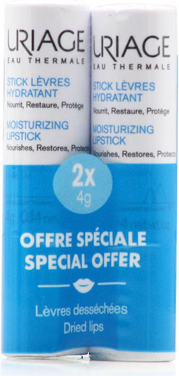Uriage Promo Moisturizing Lipstick 2x4g Moisturizing Stick Dehydrated Lips