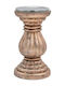 Glass Candle Holder Fylliana Fl2814 Pink Metallic Finish 10x20cm