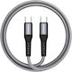 Riversong USB 2.0 Cable USB-C male - USB-C 100W Γκρι 1.2m CT50