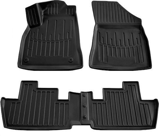 Race Axion Set of Front and Rear Mats 4pcs Tray Type for Peugeot 3008 2009-2016 Black
