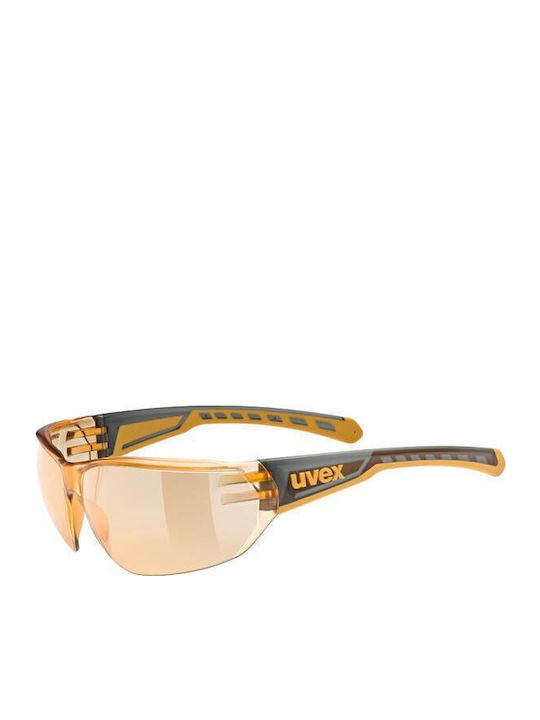 Uvex Unisex Sunglasses with Orange Frame and Or...