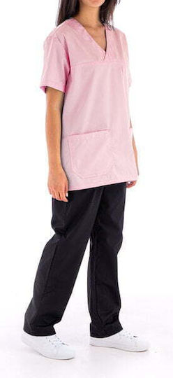 Women's Pink Pants & Blouse Set