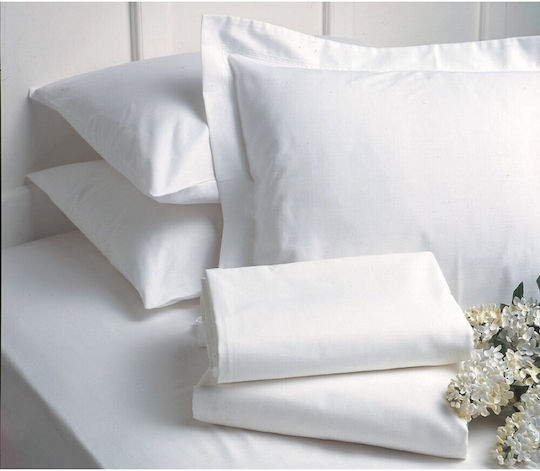 Hotel Sheet 130x200+28 Semi-Double Imperial Palatex White 100% Cotton Fitted