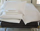 Hotel Sheet Double Mk Solid Plain White Iris 150tc Cotton Blanc De Blanc 220x280 1 Piece