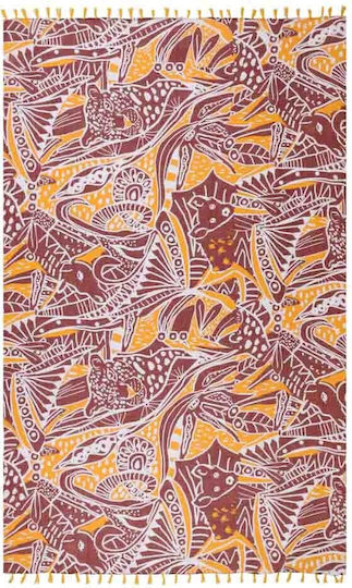Aquablue Beach Towel Pareo with Fringes 180x100cm.