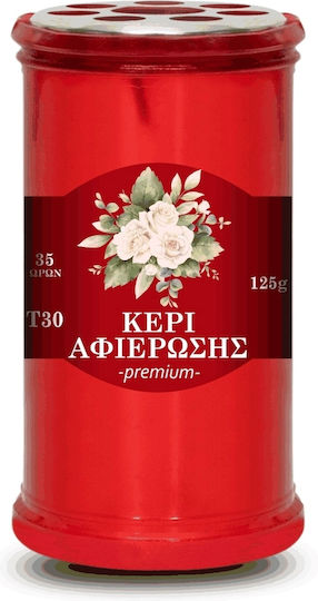 Clever Casa Свещ за почит Premium Т30 Червена 35 Часа