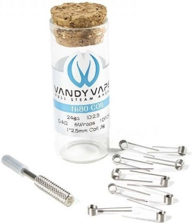 Ni80 24ga 1*2,5mm 0,4Ω 6 Spire 10 Bucăți Vandy Vape