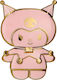 Phone Stand Doll Stick-on Pink Oem