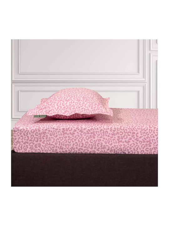 Greenwich Polo Club Sheet Super-Double with Elastic 160x200+35cm. Loft Leopard 2286 Nude