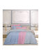 Greenwich Polo Club Чаршаф King Size с Ластик 240x260см. Loft Leopard 2288 Бебешко синьо