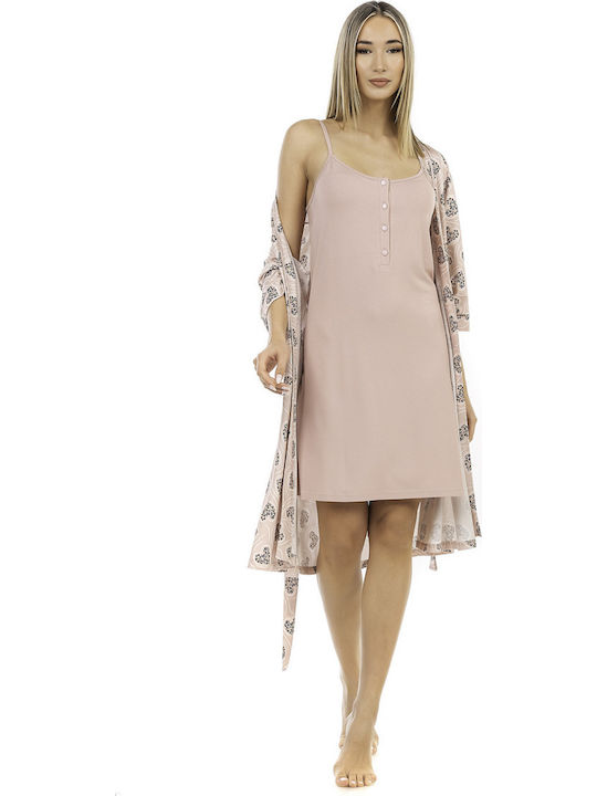 Secret Point Summer Women's Nightdress Pink