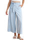 Attrattivo Damen Stoffhose mit Gummiband in Breit Bein Stil Hellblau