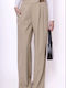 Femei Talie înaltă Din material textil Pantaloni Beige