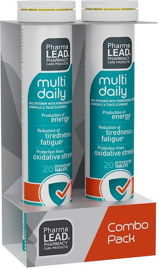 Pharmalead Multi Daily Multivitamin with Antioxidant Action 60mg Orange 2 x 10 effervescent tablets