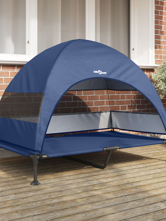 vidaXL Erhöht Hundebett Blau 81x127cm.