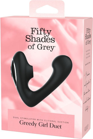 Fifty Shades of Grey Greedy Girl Double Vibrator with Remote Control 10.5cm Gray