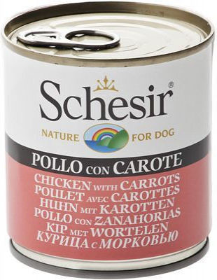 Schesir Nassfutter Hunde in Dose mit Huhn 16x285gr