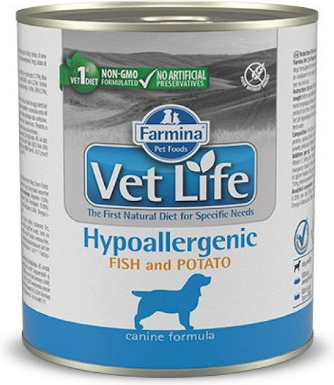 Farmina Vet Life Hypoallergenic Wet Food Dogs in Cans Diet with Fish 6x300gr