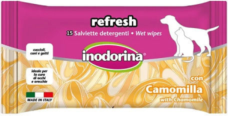 Inodorina Hunde Reinigungsmittel Tücher 15 Stück Kamille