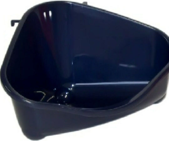 Ecktoilette für Hasen Groß Blau 35×35×48cm