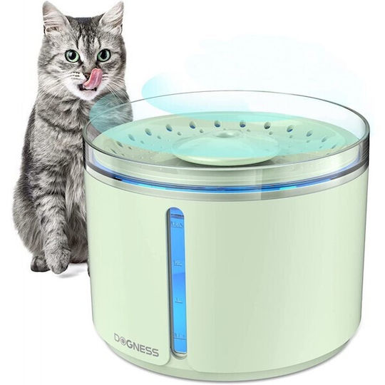 Dogness Water Αυτόματo Πλαστικό Μπολ Φαγητού & Νερού για Σκύλο & Γάτα 2lt σε Πράσινο Χρώμα