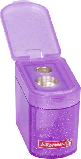 Brunnen Точилка Brunnen Двойна Метална Klicki Glitter Лилава 2729848