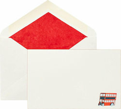 Σετ Φάκελοι Αλληλογραφίας Κάρτες Smythson British Bus Correspondence Cards