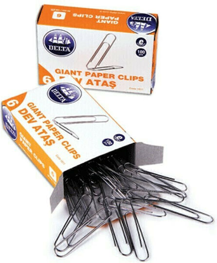 Delta Paper Clips No 6 60mm Giant 100 Pieces Double Pack