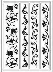 Flexible Stencil Viva Decor 4 Borders 21*14,8cm Flexible Stencil Viva Decor 4 Borders 21*14,8cm