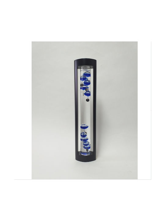 Galileo Thermometer Für Innenraum Holz Schwarz Blau Kugeln 32-92 Galileo Thermometer Für Innenraum Holz Schwarz Blau Kugeln 32-92