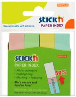 Σελιδοδείκτες Stick N Χάρτινοι 50 X 12cm Pastel Σετ 4 X 25 Φύλλων Hopax