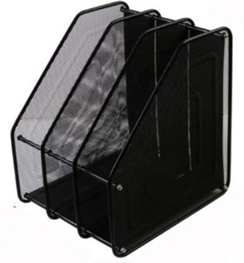 Stelan 861320 Black Metallic Magazine File Organiser 23.5x28.5x31cm Stelan