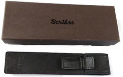 Black Leather Pen Case Scrikss