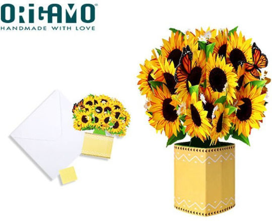 Origamo Card De Salutare Flobouquet Floarea Soarelui 27x26cm Florever