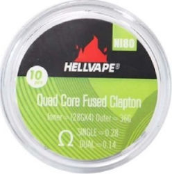 Hellvape Ni80 Quad Core Fused Claptons Coils 10pcs 0.28ω