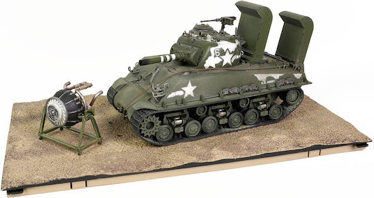 1/32 U.s Medium Tank Sherman M4 105 Hvss Deep Wading Gear Us Army 711th Tank Battalion Okinawa 1945 W 1 Figure